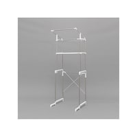 アイリスオーヤマ ハンガーバー付ステンレスランドリーラック 656―970(洗濯パン用足含まず)×550×1830mm LRH18S