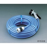 アイリスオーヤマ 耐圧糸入りカットホースガン・口金付スリム ライトブルー φ340×92mm 20m (12ファイ)