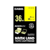 カシオ カシオ ネームランドテープ36mm幅 (黄地/黒文字) XR36YW 1個