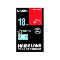 カシオ カシオ ネームランドテープ18mm幅 (赤地/白文字) XR18ARD