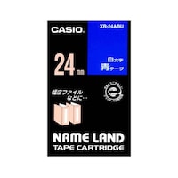 カシオ カシオ ネームランドテープ24mm幅 (青地/白文字) XR24ABU