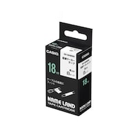 カシオ カシオ 配線マーカーテープ18mm幅 (白地/黒文字) XR18HMWE 1個