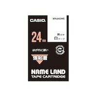 カシオ カシオ ネームランド 強粘着テープ24mm幅 (白地/黒文字) XR24GWE