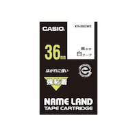 カシオ カシオ ネームランド 強粘着テープ36mm幅 (白地/黒文字) XR36GWE