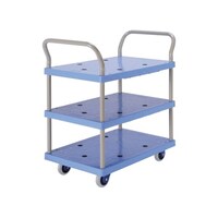 金沢車輌 静音樹脂台車 790×455×865mm (両ハンドル3段) NP119GS 1個