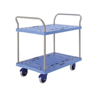 金沢車輌 静音樹脂台車 975×600×950mm (両ハンドル2段) NP309GS 1個