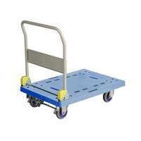 金沢車輌 樹脂台車 (ハンドル折畳式)フットブレーキ付 935×600×970mm NP306