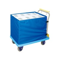 金沢車輌 屋内用ハンドブレーキ付静音収納箱台車 PHB307EGS 1個