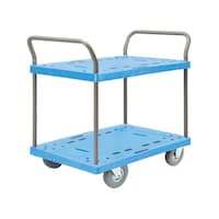 金沢車輌 ノーパンク樹脂台車 (両ハンドル2段) NP309SL 1個