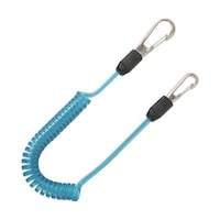 トップ工業 コンパクトセーフティコードHisqare 蛍光ブルー 最大長さ1300/自然長380mm SFC412SB