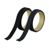 アズワン マジックテープセット強粘着20mm×1m黒(1巻=1セット) TMSD20BK