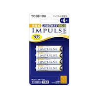 東芝 充電式IMPULSE 充電池 単4型4本パック TNH4A4P
