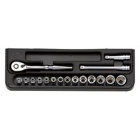 京都機械工具 6.3sq. ソケットレンチセット 17点 TB214 TB214 1セット