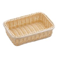 萬洋 樹脂バスケット 角型 白 91097A 62658167 1個