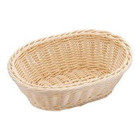 萬洋 樹脂バスケット 小判型 白 91070A 1個