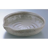 エムズジャパン 炭化土ぼたもち8.5大皿 深 B0330 1個
