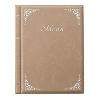 えいむ ファイル式メニュー(A4・4穴) うす茶 PB501(A4・4穴) 1個