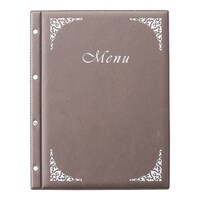 えいむ ファイル式メニュー(A4・4穴) こげ茶 PB501(A4・4穴) 1個