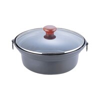 TKG アルミ合金 ガラス蓋しゃぶ鍋 62678660 1個