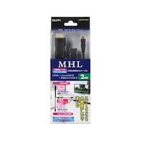 朝日電器 MHLホストケーブル 長さ 2m 太さ φ4mm USBMHL200P