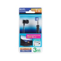 朝日電器 地デジ用イヤホン 高音質 ブラック RECLK03(BK)