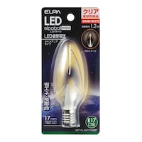朝日電器 LED電球シャンデリアE17 クリア電球色相当 LDC1CLGE17G327