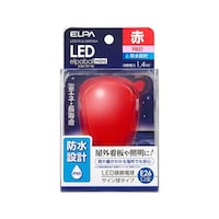 朝日電器 LED電球サイン形防水E26R色 LDS1RGGWP904