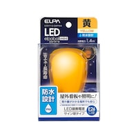 朝日電器 LED電球サイン形防水E26Y色 LDS1YGGWP903