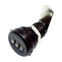 アズワン ダイヤル錠 丸型 Φ31.6 ブラック DLCA306