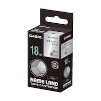 カシオ ネームランド専用カートリッジ 18mm 銀テープ/黒文字 XR18SCSR 1個