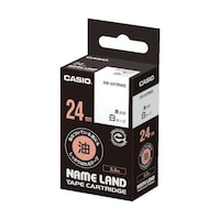 カシオ ネームランド専用カートリッジ 24mm 白テープ/黒文字 XR24TRWE 1個