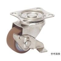 ユーエイキャスター SUSSGS型キャスター 自在車プレート式(ストッパー付) 径75mm ウレタン車輪(ナイロンホイル) SUSSG75URS SUSSG75URS 1個