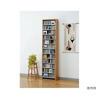 オークス CDストッカー 48.5×26.5×197.5cm ナチュラル CS540N 1個
