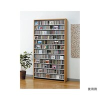 オークス CDストッカー 109×26.5×197.5cm ナチュラル CS1284N 1個