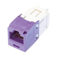 パンドウイットコーポ カテゴリ6モジュラージャック 紫 CJ688TGVL 1個