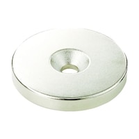 アズワン ネオジム丸形磁石 皿ねじ穴付 外径18mm×5mm M4 1個入 T18R05M4