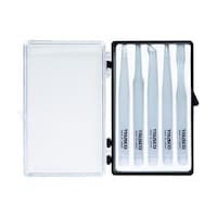 アズワン 透明プラスチック製ピンセット5本組セット TPP25SETTM