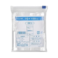 伊藤忠リーテイル チャック袋 B8 70X100mm 1ケース(200枚×65袋入) ZBT3 1ケース