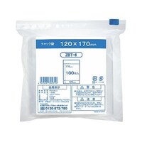 伊藤忠リーテイル チャック袋 A6 120X170mm 1ケース(100枚×60袋入) ZBT6 1ケース