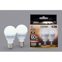 アイリスオーヤマ LED電球 広配光 60形相当 電球色 2個セット LDA8LGE176T52P