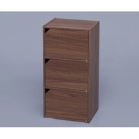 アイリスオーヤマ モジュールボックス 扉付タイプ ウォールナット MDB3D