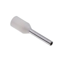 RS Pro 圧着ブーツレースフェルール 最大ワイヤサイズ 22AWG 白 ピン径 1.3mm 1袋(100個入) 458689 458689 1袋