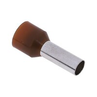 RS Pro 圧着ブーツレースフェルール 最大ワイヤサイズ 7AWG 茶 ピン径 4.9mm 1袋(100個入) 1571244 1571244 1袋