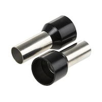 RS Pro 圧着ブーツレースフェルール 最大ワイヤサイズ 4AWG 黒 ピン径 7.9mm 1袋(50個入) 2503494 2503494 1袋