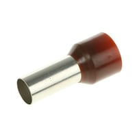 RS Pro 圧着ブーツレースフェルール 最大ワイヤサイズ 4AWG 茶 ピン径 7.9mm 1袋(50個入) 3117909 3117909 1袋