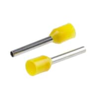 RS Pro 圧着ブーツレースフェルール 最大ワイヤサイズ 18AWG 黄 ピン径 1.7mm 1袋(100個入) 3117921 3117921 1袋