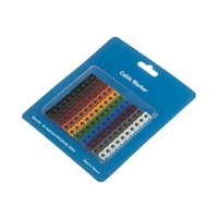 RS Pro ケーブルマーカー 黒、茶、緑、グレー、オレンジ、赤、バイオレット、白、黄 1袋(100個入) 8121225 8121225 1袋