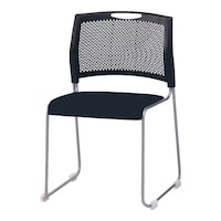 遠藤商事 スタッキングチェア 4脚入 ネオブラック UTEL803 1セット