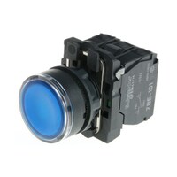 シュナイダーエレクトリック 照光式押しボタンスイッチ Harmony XB5シリーズ 22mm 青 XB5AW36B5 XB5AW36B5 1個