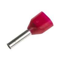シュナイダーエレクトリック 棒端子 最大ワイヤサイズ 2 x 1mm2 最大ワイヤサイズ 2 x 18AWG 赤 1箱(100個入) AZ5DE010 AZ5DE010 1箱
